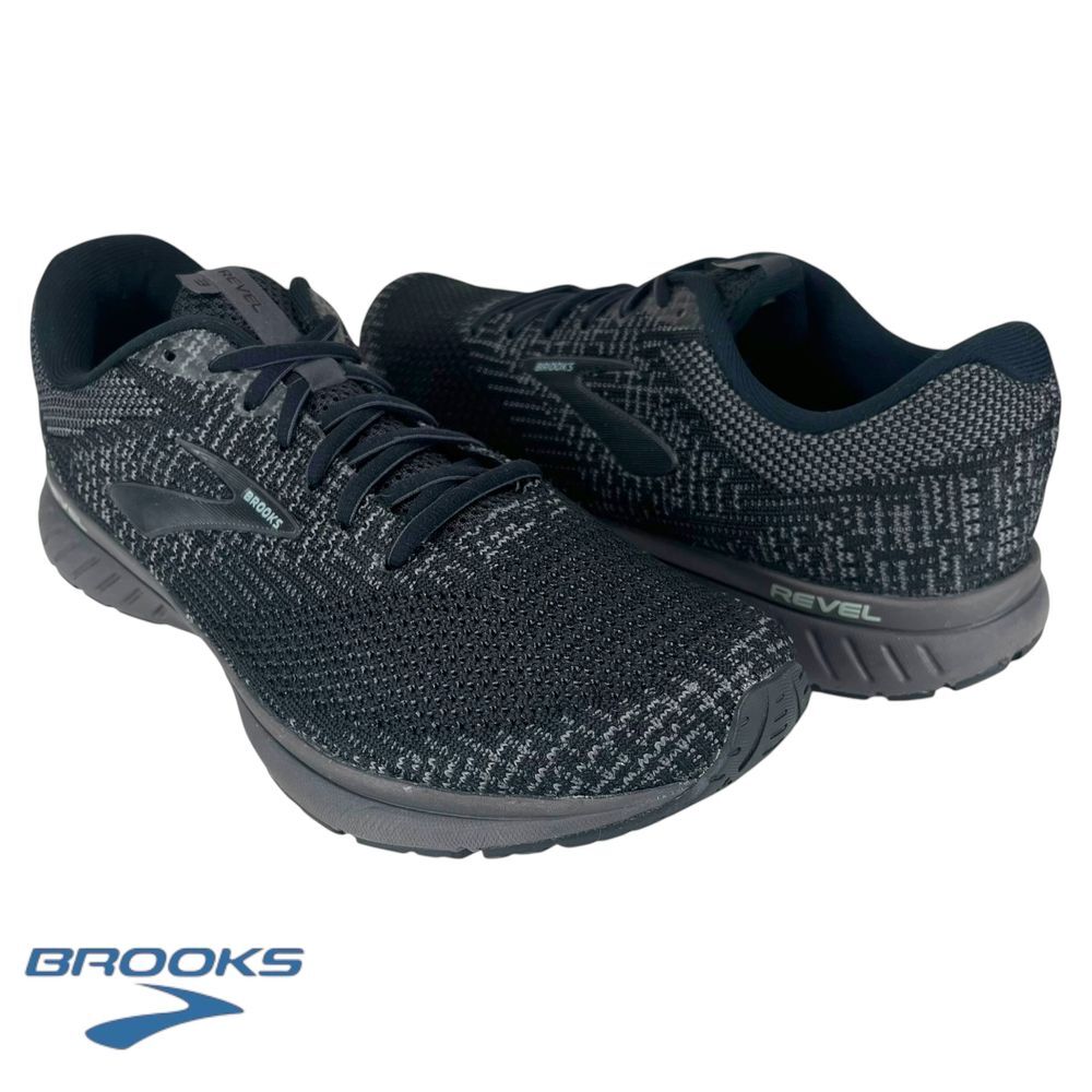 Brooks Men's 10‎ M Black Revel 3 Running Sneaker 1103141D088